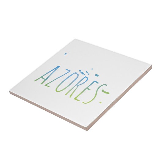 Azoren Tegeltje (Zijkant)