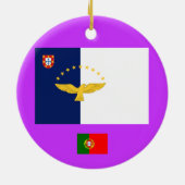 Azoren- Terceira Aangepast kerstversiering Keramisch Ornament (Achterkant)