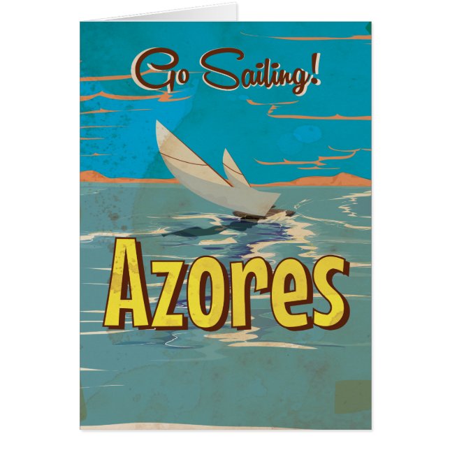 Azoren vintage reisposter (Voorkant)