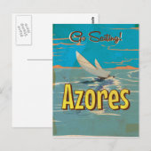 Azoren vintage reisposter briefkaart (Voorkant / Achterkant)