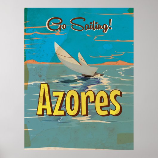 Azoren vintage reisposter poster (Voorkant)