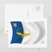 Azoren Vlag Ansichtkaart Briefkaart (Voorkant / Achterkant)