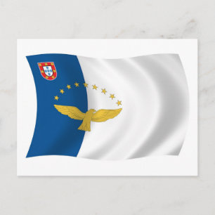 Azoren Vlag Ansichtkaart Briefkaart
