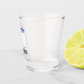 Azoren vlag blauwe personalisatie shot glas (Rechts)