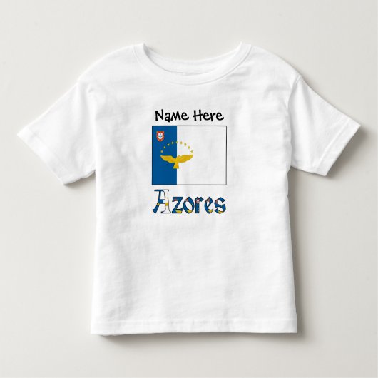 Azoren vlag gepersonaliseerd kinder shirts (Voorkant)