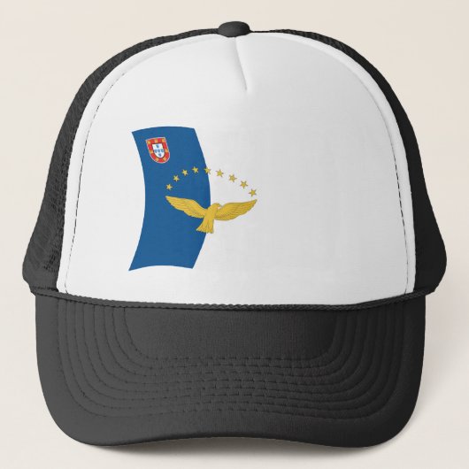 Azoren Vlag Hoed Trucker Pet (Voorkant)