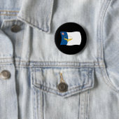 Azoren Vlag Knop Ronde Button 5,7 Cm (In situ)