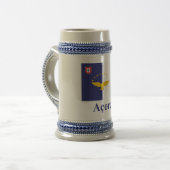 Azoren vlag met naam in het Portugees Bierpul (Voorkant links)