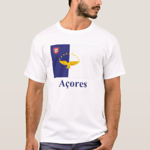 Azoren vlag met naam in het Portugees T-shirt