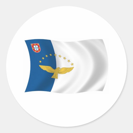 Azoren Vlag Sticker (Voorkant)