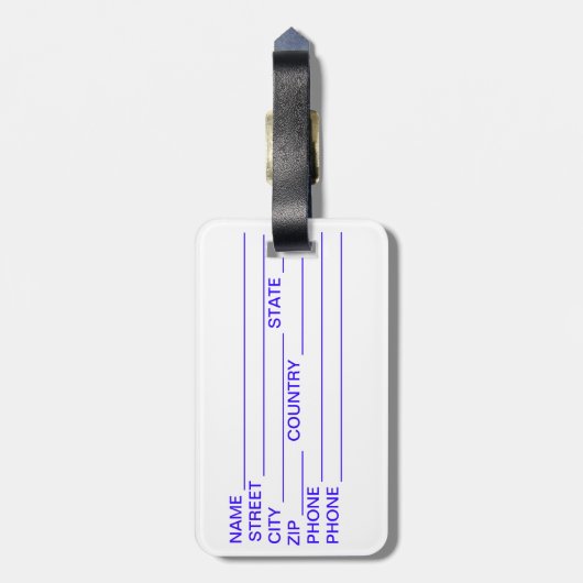 AZORES* Bagagelabel (Achterkant verticaal)