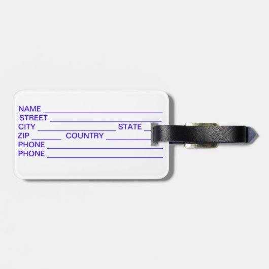 AZORES* Bagagelabel (Achterkant horizontaal)