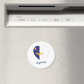 Azores Flag Heart Magneet (Insitu (Vaatwasser))