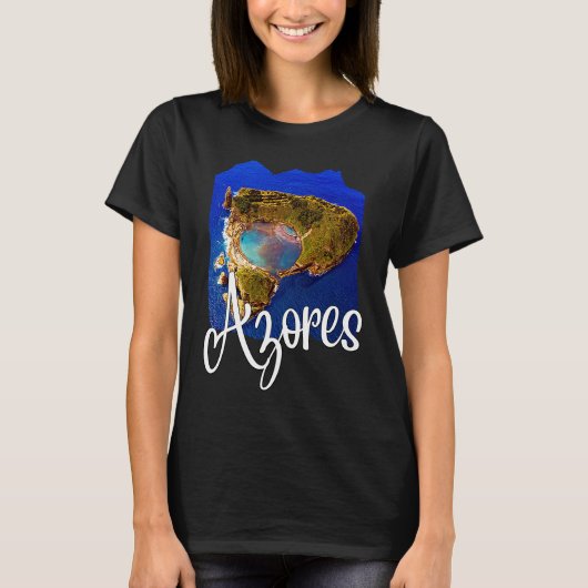 Azores Flag Patriotic Portuguese Roots Azores Souv T-shirt (Voorkant)