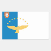Azores Flag Rechthoekige Sticker (Voorkant)