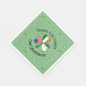 Azores Ireland USA Flags Shamrock Personalized Servet (Hoek)