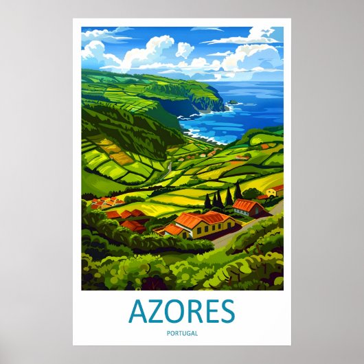 Azores Nationaal Vintage Park Poster Ski Reizen (Voorkant)