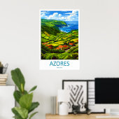 Azores Nationaal Vintage Park Poster Ski Reizen (Thuiskantoor)
