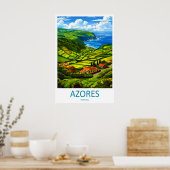 Azores Nationaal Vintage Park Poster Ski Reizen (Keuken)