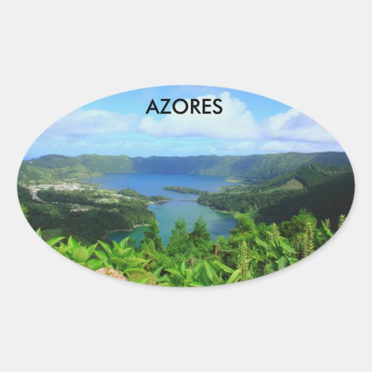 Azores Ovale Sticker (Voorkant)