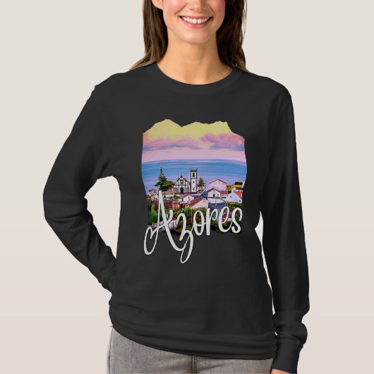 Azores Portugal Portuguese Roots Azores Souvenirs T-shirt (Voorkant)