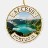 Azores Portugal Travel Badge Ornament – Two-Sided (Voorkant)