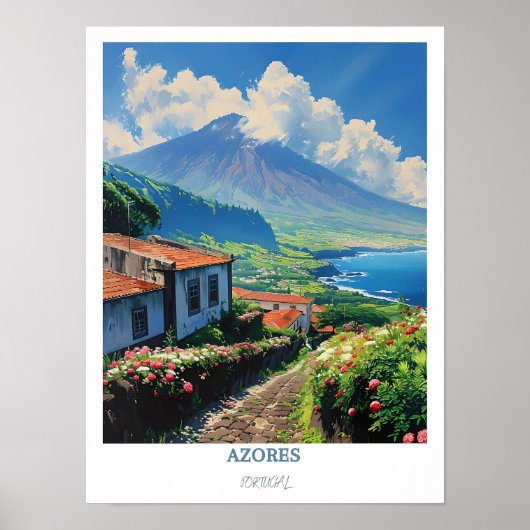 Azores Print - Azores Poster - Pico Mountain Print (Voorkant)