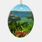 Azores Sete Cidades kerstversiering Keramisch Ornament (Rechts)