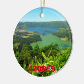 Azores Sete Cidades kerstversiering Keramisch Ornament (Links)