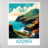Azores Travel Print Wall Art Azores Wall Hanging H (Voorkant)