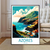 Azores Travel Print Wall Art Azores Wall Hanging H