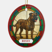 Azores Veehoeder Keramische Cirkel Ornament (Links)