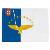 Azoriaanse Vlag Volledig Groot Cadeauzakje (Achterkant)