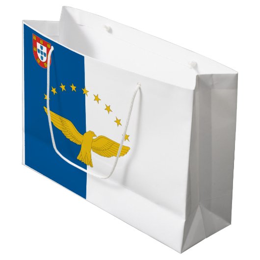 Azoriaanse Vlag Volledig Groot Cadeauzakje (Voorkant Gekanteld)