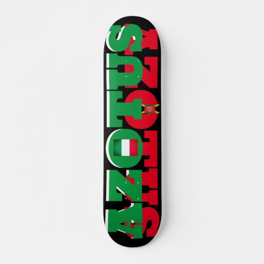 AZOTUS ITALIAN 7 3/4" Skateboard Dek (Voorkant)