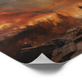 Azrael drijvend boven de mensheid - mystiek Poster (Hoek)