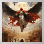 Azrael drijvend boven de mensheid - Poster (Voorkant)