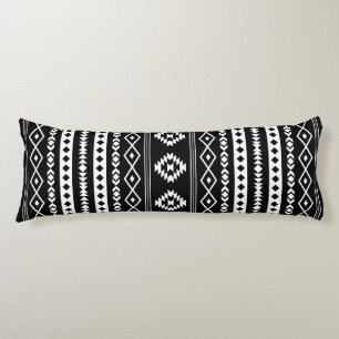 Aztec 2Way Black & White Mixed Motifs (V) Pattern Lichaamskussen