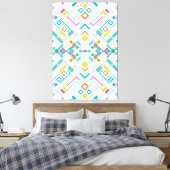 Aztec abstract geometrisch patroon canvas afdruk (Insitu (Slaapkamer))