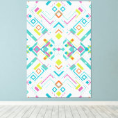 Aztec abstract geometrisch patroon canvas afdruk (Insitu (Houten vloer))