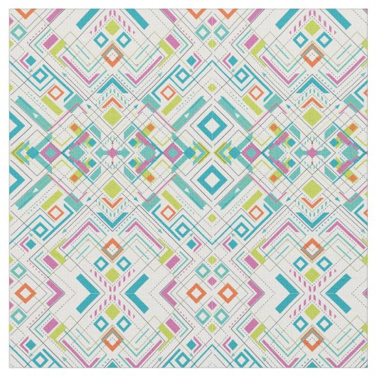 Aztec abstract geometrisch patroon stof (Close Up)