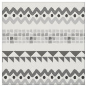 Aztec Abstract Grey Triaingle Geometric Pattern Stof (Swatch)