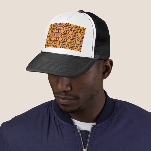 Aztec African Tribal Abstracte Ethnic Design Trucker Pet (In situ)