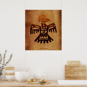AZTEC ~ Amaranth Mexican Bird Spirit Art Poster (Keuken)