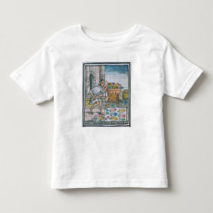 Aztec-ambachtslieden die veren verven kinder shirts