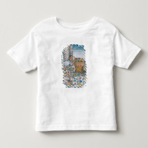 Aztec-ambachtslieden die veren verven kinder shirts