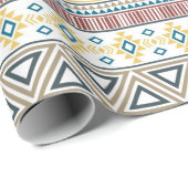 Aztec-amerikaans indiaans patroon etnische stammot cadeaupapier (Rol Hoek)