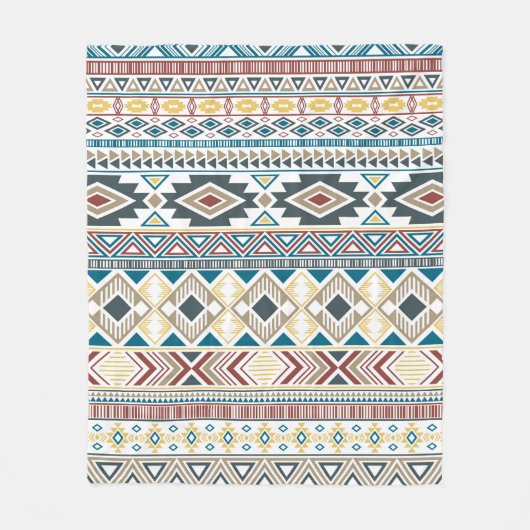 Aztec-amerikaans indiaans patroon etnische stammot fleece deken (Voorkant)