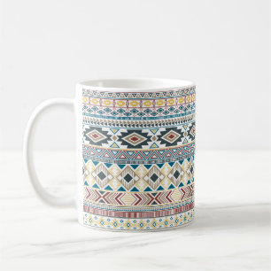 Aztec-amerikaans indiaans patroon etnische stammot koffiemok