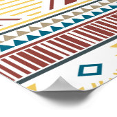 Aztec-amerikaans indiaans patroon etnische stammot poster (Hoek)